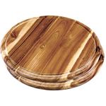 Kesper 2 Stück Fleischteller aus Akazienholz, FSC-zertifiziert, rund, mit Saftrinne, Ø 30 x 1,5 cm