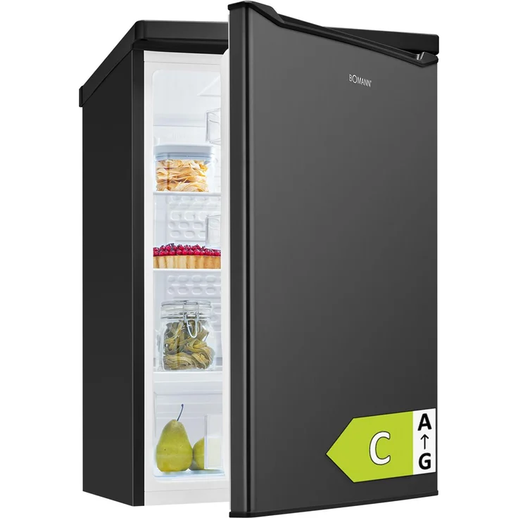 Bomann® Kühlschrank VS 7258, ohne Gefrierfach, 126L, 85cm, leise, dark inox – Bild 1