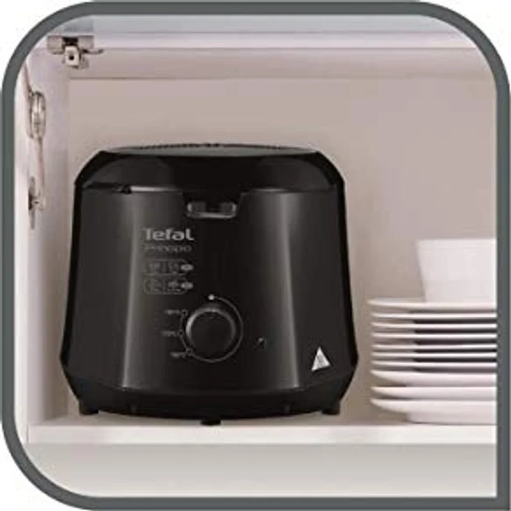 Tefal FF230831 Fritteuse, mit Öl, 1000 Watt, 1,2 Liter Fassungsvermögen, schwarz, Edelstahl – Bild 3