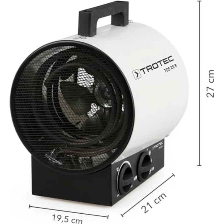 TROTEC TDS 20 R Elektroheizer, Bauheizer mit 3 kW mit 3 Heizstufen, Heizgerät – Bild 3