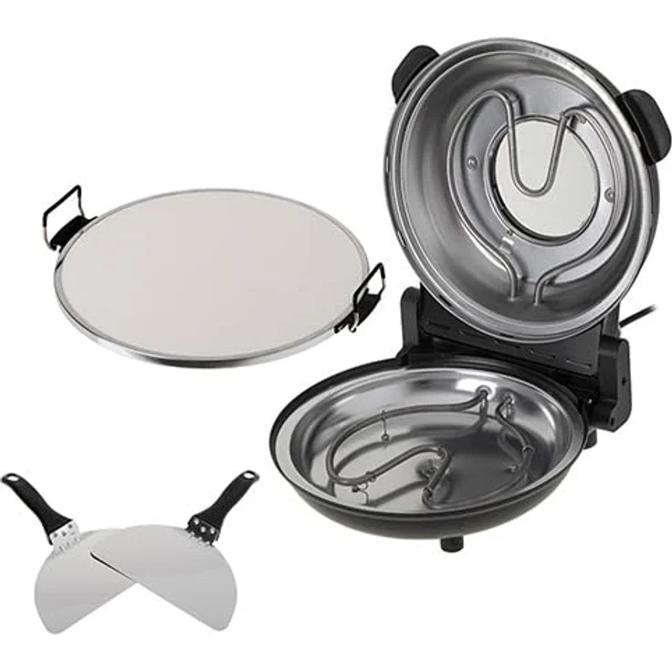 ADLER Elektrischer Pizzaofen, Express-Backen in 4-5 Minuten, 5 Temperatureinstellungen, 12' Kapazität, Weiß – Bild 4