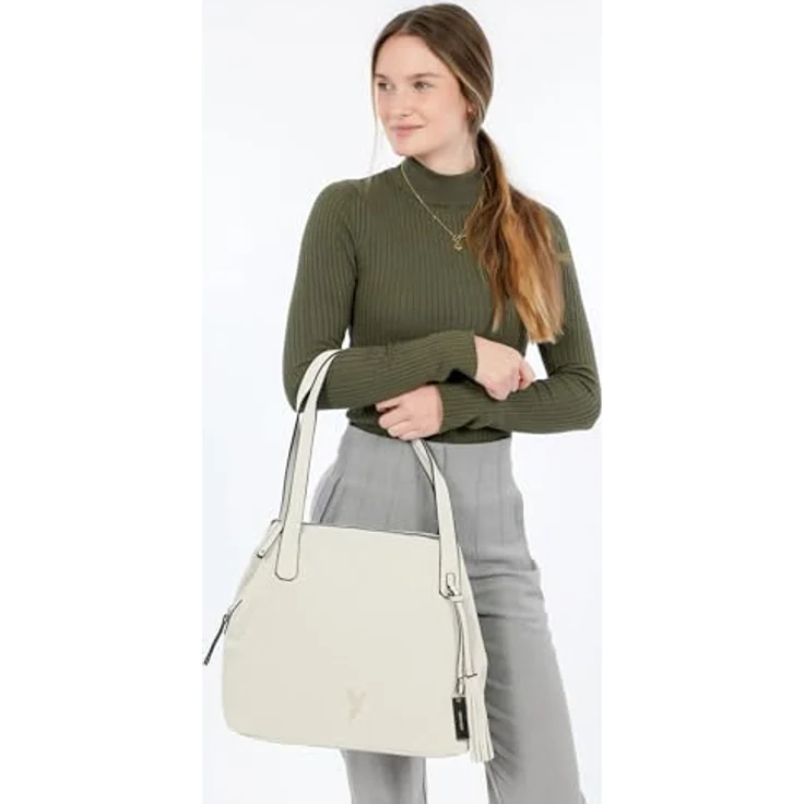 Suri Frey SFY Romy Shopper Tasche 35 cm, beige, aus 100% Polyurethan, Schultertasche – Bild 3