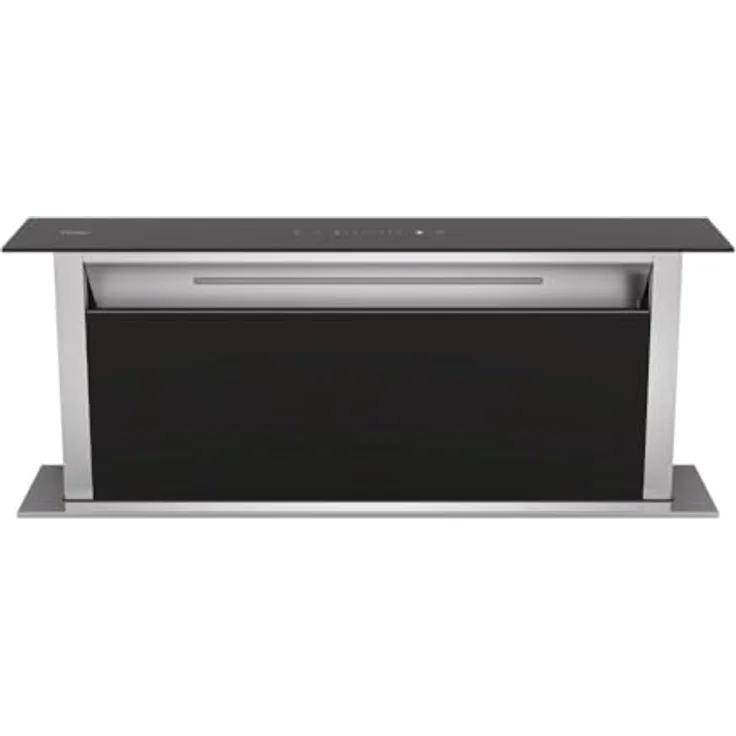 Haier I-DESIGN SERIE 6 HADD9SS6BDE, Down-Draft Haube 90 cm mit Touch-Bedienung, Umluft- und Abluftbetrieb, 4 Leistungsstufen, Timer, LED-Beleuchtung, Schwarz