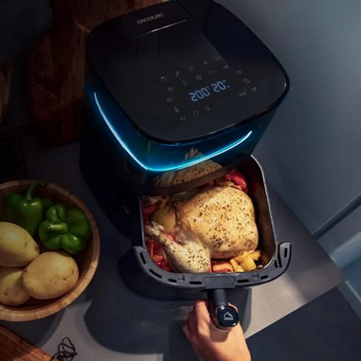 Cecotec Cecofry Neon 5000, Heißluftfritteuse 1500 W mit 5 Litern Fassungsvermögen, 10 voreingestellten Menüs und integrierter Wasserdosierautomatik – Bild 5