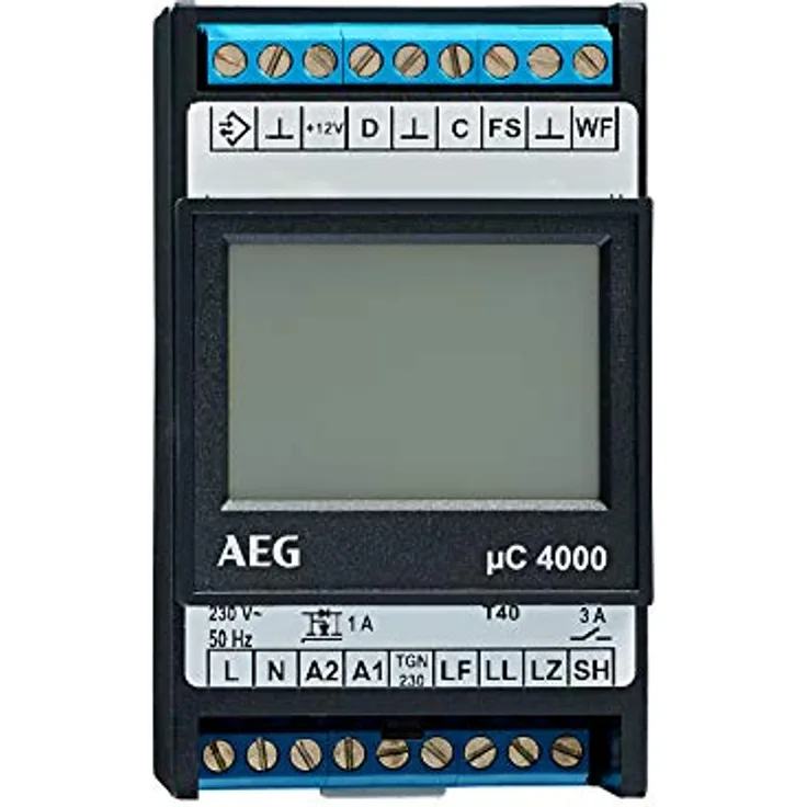 AEG Haustechnik 202468 Aufladesteuerung ELFAMATIC µC 4000 für elektrische Speicherheizgeräte und Fußbodenspeicherheizung, Schwarz