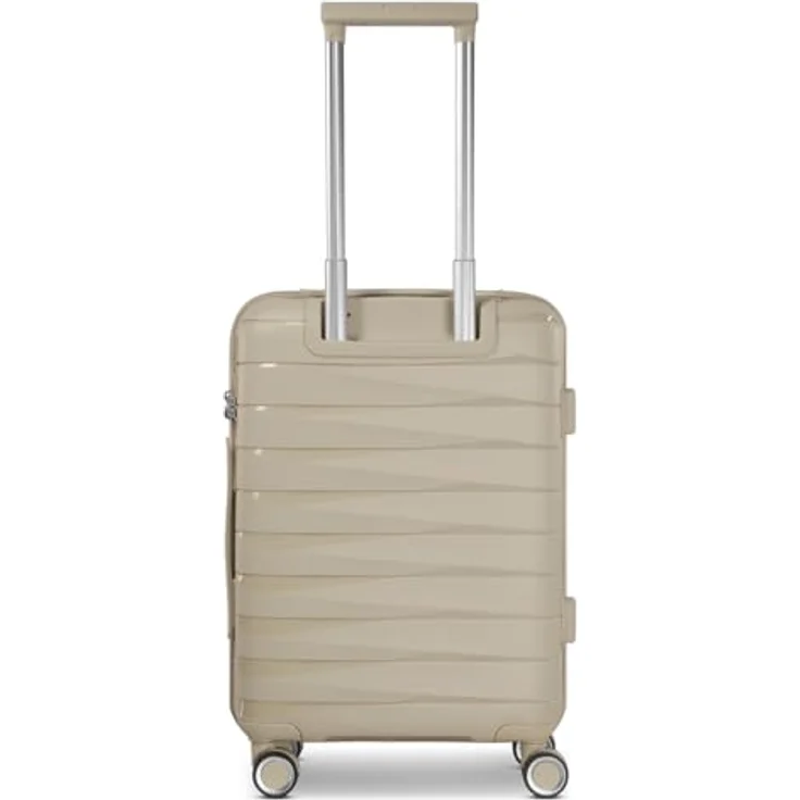 Franky Kleiner Hartgepäck Kabinen-Koffer, Cabin-Trolley 36L, 36 x 20 x 55 cm, aus robustem Polypropylen, 4 Doppelrollen, Zahlenschloss, London Serie – Bild 2