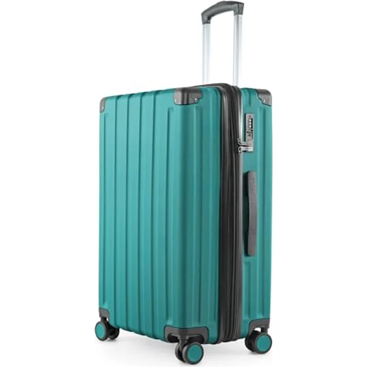 Hauptstadtkoffer Q-Damm - Mittelgroßer Hartschalenkoffer, TSA, 4 Rollen, Check-In Gepäck mit 6 cm Volumenerweiterung, 68cm, 89 L, Aquagrün – Bild 1
