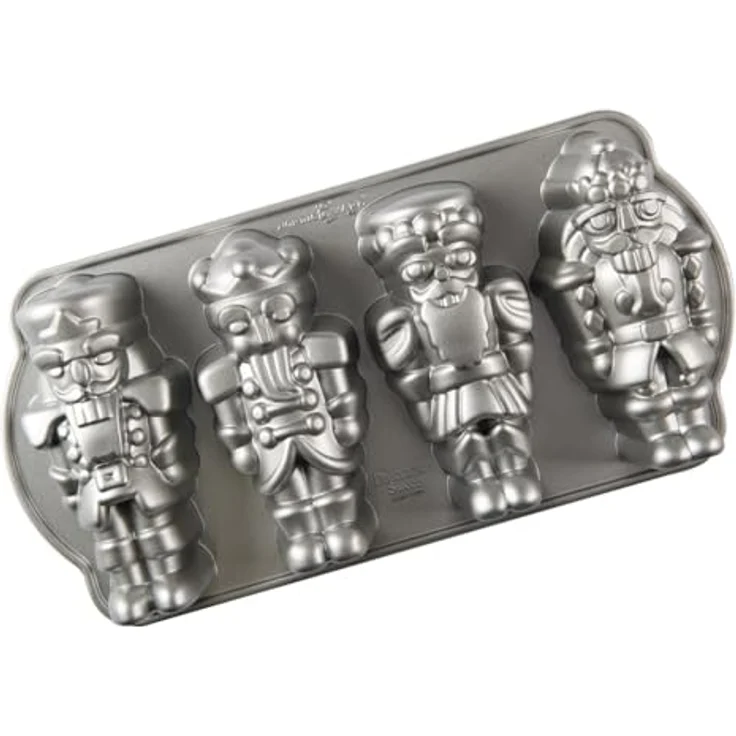 Nordic Ware Kuchenform mit Nussknackern, für 6 Tassen, goldfarben – Bild 2