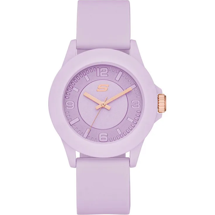 Skechers Quarzuhr ROSENCRANS SR6286, Armbanduhr für Damen mit Silikonarmband, analog, Mineralglas, sportlich und lässig