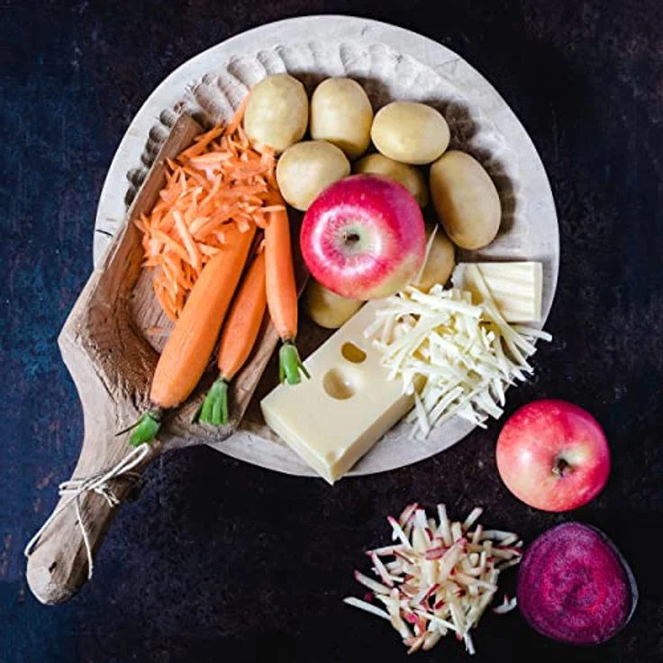 Microplane Reibe sehr grob Walnussholz Edelstahl aus der Master Serie für Kartoffel, Zucchini, Karotten, Apfel, Kohl und Weichkäse – Bild 4