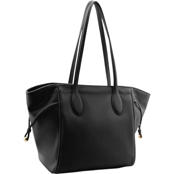 Seidenfelt Meloy Shopper Tasche 45 cm, Schwarz, 100% Polyurethan, Maße 45 x 14.5 x 26 cm – Bild 2