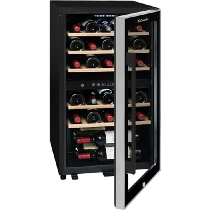 La Sommeliere Weinkühlschrank ECS51.2Z, 49 Flaschen, 2 Zonen Temperier-Serviergerät, Glastür aus UV-undurchlässigem Glas, Temperaturbereich 5°C - 20°C, freistehend, WIFI-fähig – Bild 5