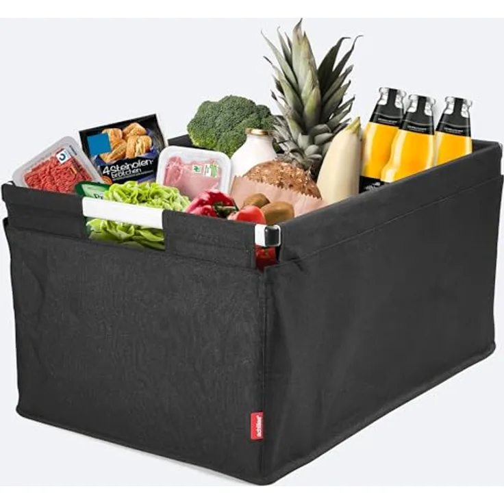 achilles Transportkiste Big-Box Alu, Klappbox mit Alurahmen, 61,5x42x29cm, Schwarz, pflegeleicht und extrem stabil