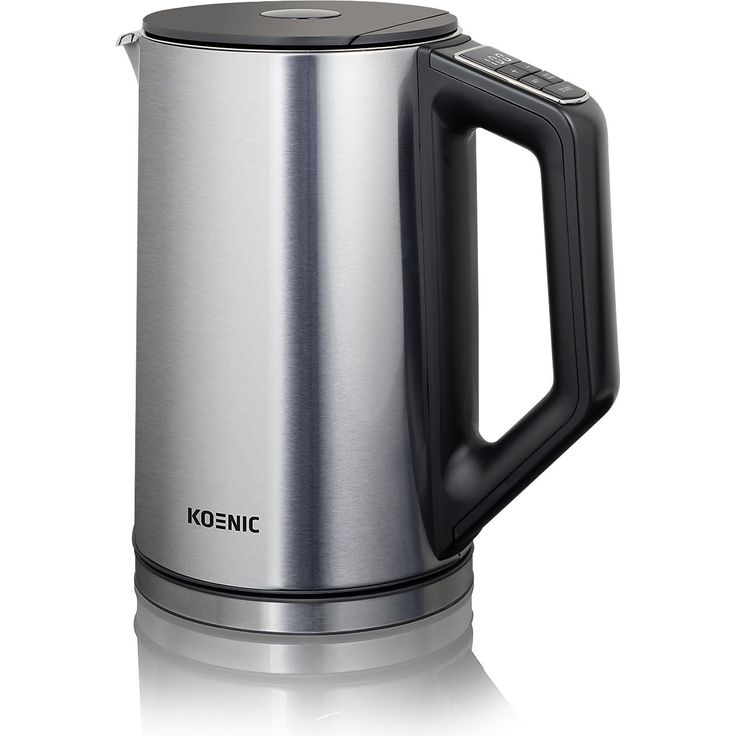KOENIC KWK 221526 M Wasserkocher, 1,5 L, Temperaturwahl mit Display, Edelstahl-Thermogehäuse, 360°-Sockel, Füllstandsanzeige