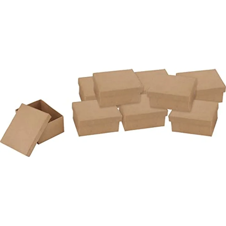 10 Pappschachteln, rechteckig, 10,5 x 8 x 5 cm, VBS XXL