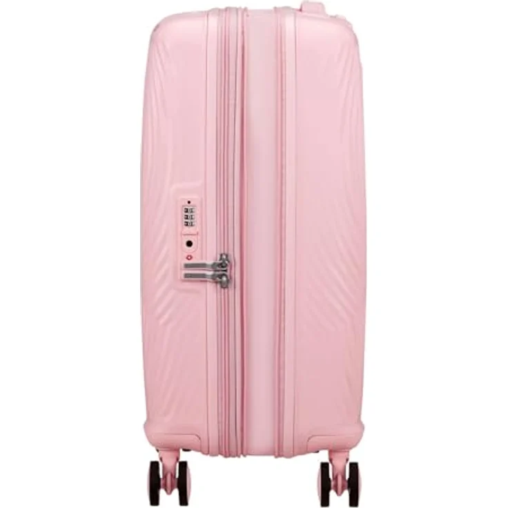 American Tourister Mickey Magic, Handgepäck Koffer 55 x 40 x 20/23 cm, Hartschalen Kabinentrolley für Ryanair & EasyJet, 37/44 L, Pastellrosa (Mickey Pastel Pink), mit Teleskopgriff und integriertem Schloss – Bild 5