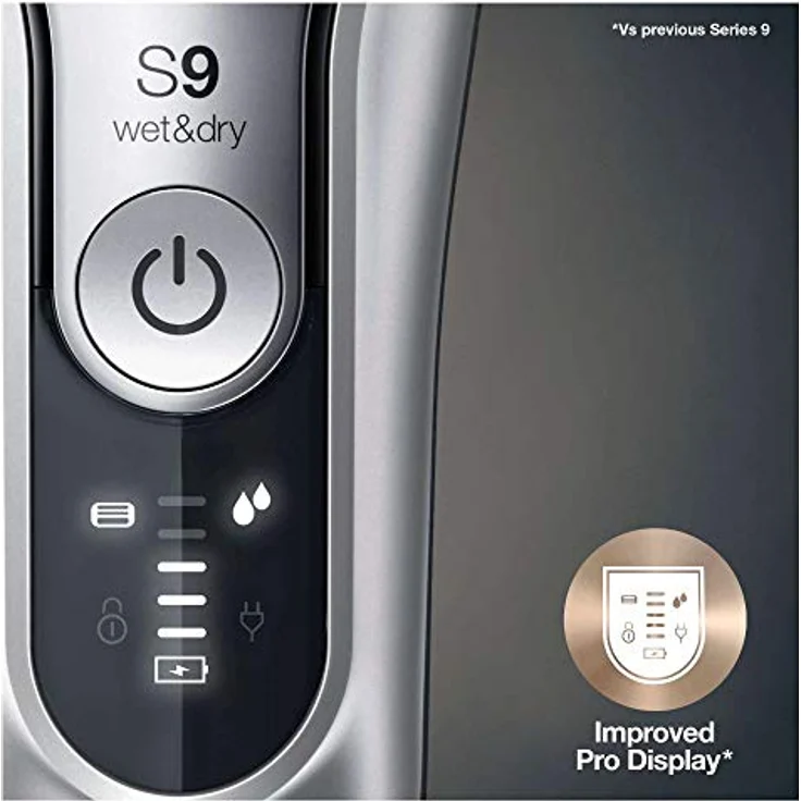 Braun Series 9 9395cc Wet & Dry Herren Rasierer Nass- und Trockenanwendung SyncroSonic Technologie inkl. Reinigungsstation, Lederetui chrom – Bild 4