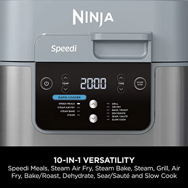 Ninja Speedi 10-in-1 Rapid Cooker & Air Fryer [ON400UK], 5.7L, Speedi Meals, Air Fry, Steam, Grill, Bake, Roast, Sear, Slow Cook & More, Cooks 4 Portions, Sea Salt Grey – Bild 3