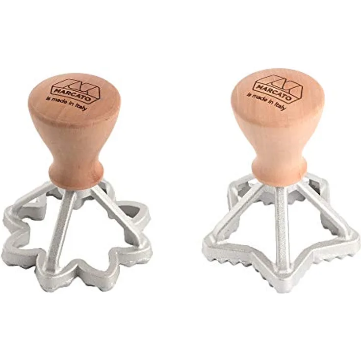 Marcato Set Kekse, Ausstecher Stern 65 mm + Ausstecher Blume 70 mm, SC-KIT02-CLS, Silber