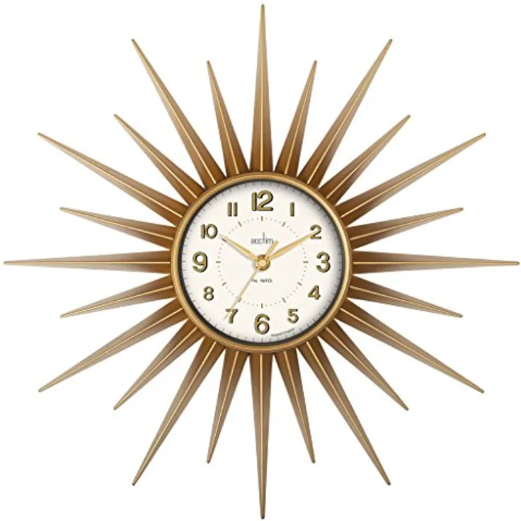 Acctim 21760 Stella 43 cm Strahlenkranz-Wanduhr, Gold