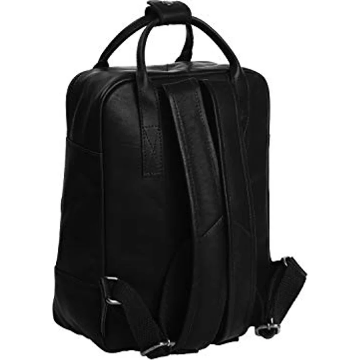 The Chesterfield Brand Wax Pull Up City Rucksack, Leder 30 cm, schwarz, 100% Leder, kompakte Größe 22 x 12 x 30 cm – Bild 3