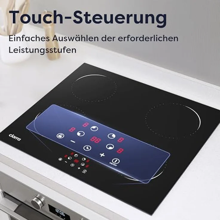 CIARRA CABBIH4-C 60cm Einbau Induktionskochfeld mit 4 Zonen, Touch-Bedienung, 9 Leistungsstufen, Timer und 6000W Leistung – Bild 3