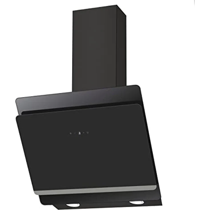 Candy Dunstabzugshaube CDG6CEBWF, 60cm, 213W, 4 Leistungsstufen, max. Luftleistung 472m³/h, Abluft & Umluft, Energieeffizienz A, kostensparende LED-Leuchte, Schwarz – Bild 1