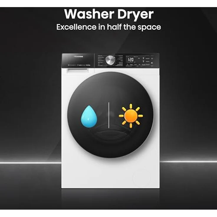 Hisense Waschtrockner WD5S1045BW, 10,5 kg, 1400 U/min, PowerJet, weiß – Bild 7