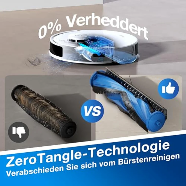 ECOVACS DEEBOT N20 Plus Saugroboter mit Wischfunktion, 8000Pa Saugkraft, staubbeutellose PureCyclone Station, Anti-Haar-Verhedderung, bis zu 300 Minuten Laufzeit, White – Bild 5