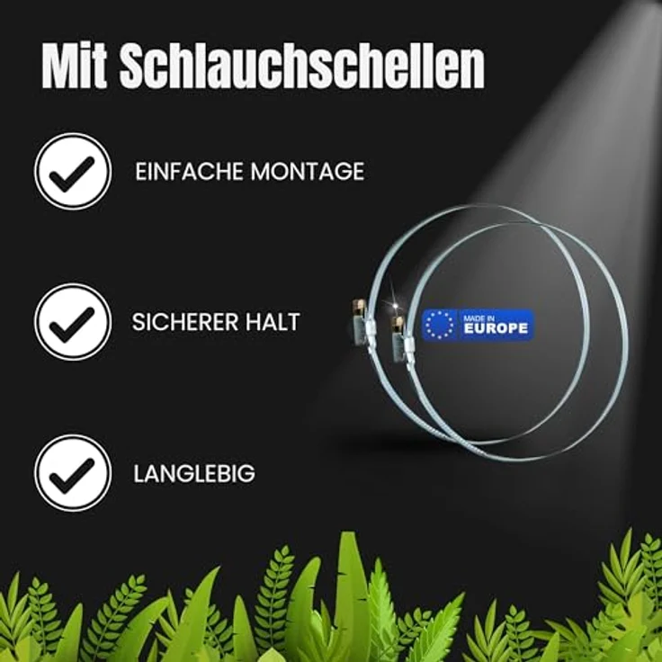 TronicXL 100 mm 1,5m Abluftschlauch Grow Set mit 2x Schlauchschelle PVC flexibel, für Indoor Growing, Reißfestes PVC Material, 100mm/102mm Anschluss – Bild 2