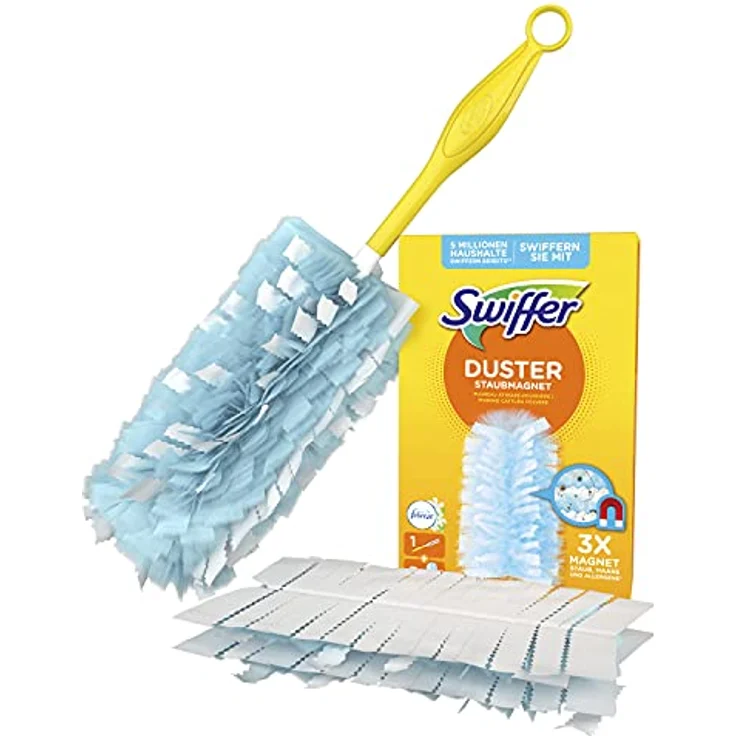 Swiffer Staubmagnet Starterset, (mit 1 Griff und 3 Tücher mit Febreze-Duft), 3 Stück – Bild 2