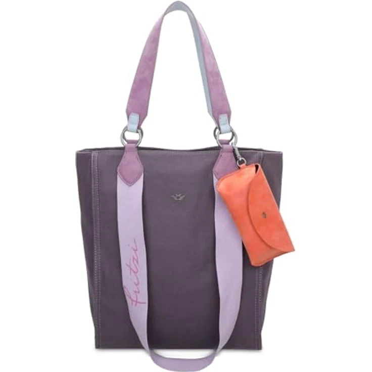 Fritzi aus Preußen Izzy02, Canvas Shopper Tasche 32 cm, lila, 100% Baumwolle, 38.5 cm x 11 cm – Bild 1