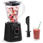 Moulinex Perfect Mix+ LM88A8 Tischplatten-Mixer, 1200 W, schnelle Ergebnisse, 1,5 Liter Fassungsvermögen, 3 Programme: Smoothie-Mixer, Eispiegel, Autoclean, Tritankanne, inkl. Schwarz