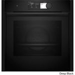 Neff N 90 B69FY5CY0 Einbau-Dampfbackofen 60 cm DEEP BLACK mit 24 Beheizungsarten, A+ Energieeffizienz, 71 l Garraumvolumen, Home Connect, LED Touch Control