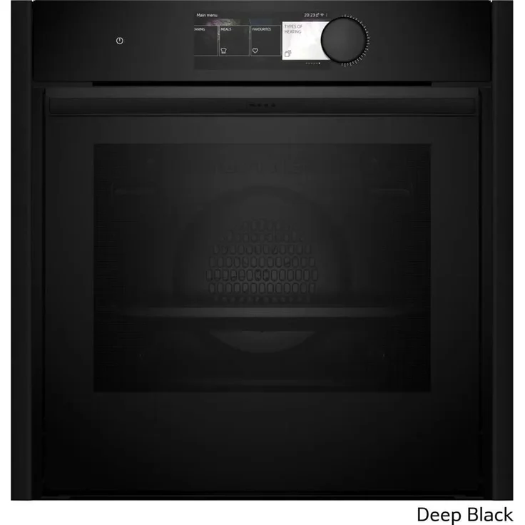 Neff N 90 B69FY5CY0 Einbau-Dampfbackofen 60 cm DEEP BLACK mit 24 Beheizungsarten, A+ Energieeffizienz, 71 l Garraumvolumen, Home Connect, LED Touch Control
