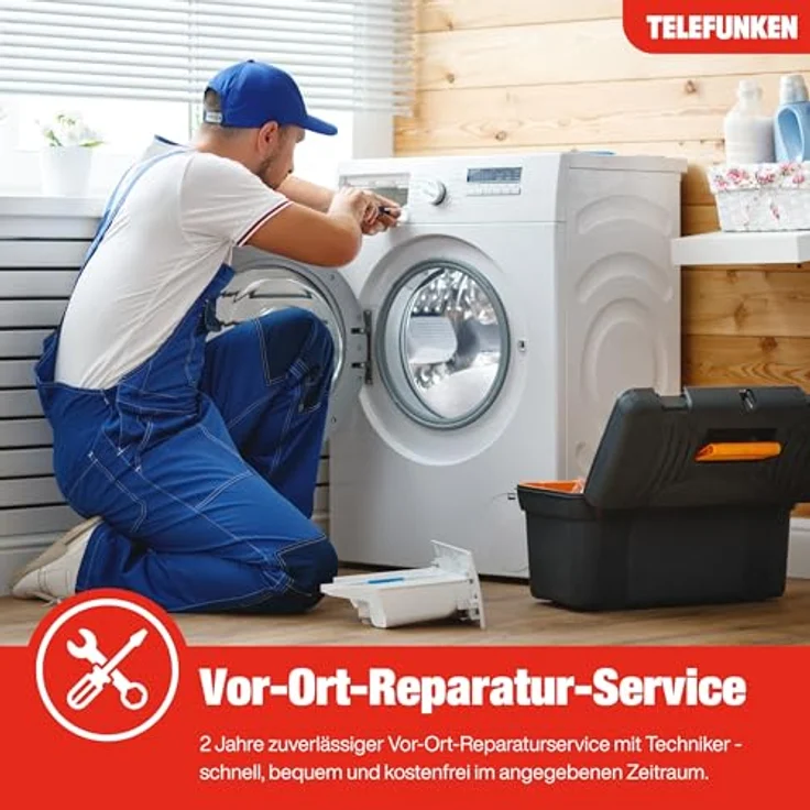 Telefunken W714AS1W Waschmaschine 7kg, Frontlader mit 1400 U/Min., Inverter Motor, AquaStop, Schontrommel, weiß – Bild 10