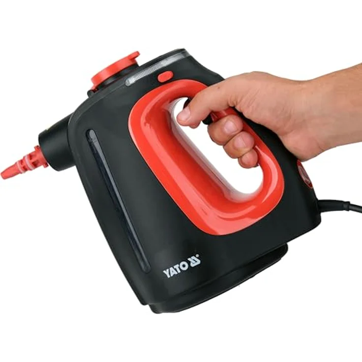 YATO YT-85760 Handdampfreiniger 1350W – Chemiefreier Dampfreiniger mit 110°C, 15s Aufheizzeit, 550ml Tank, Fugen- & Teppichreiniger mit Zubehör – Bild 5
