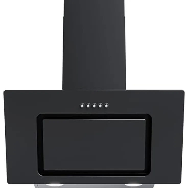 Heinrich´s HEINRICHS Dunstabzugshaube, 60cm, 300m³/h Saugkraft, LED Beleuchtung, Aktivkohlefilter, 69W Leistung, Schwarz