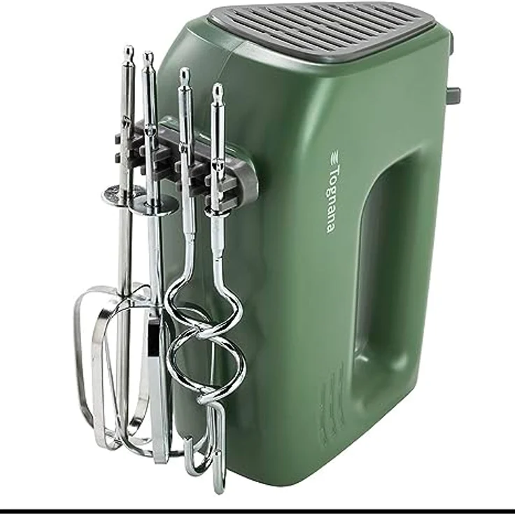Tognana Iridea Elektrischer Handmixer, 400-W-Motor, 5 Geschwindigkeiten, TURBO-Funktion, Salbeigrün – Bild 3