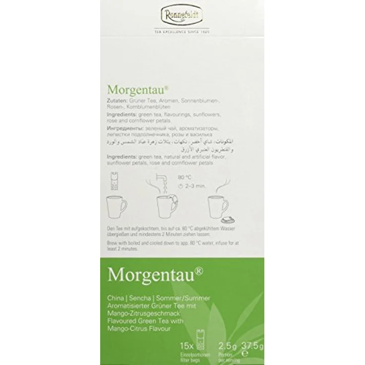 Joy of Tea Morgentau aromat. grüner Tee 15 Teebeutel 37,5g : 1er Packung – Bild 5