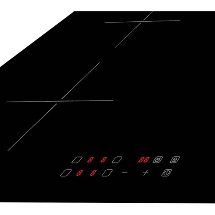 Oranier KFI980, 80 cm Induktionskochfeld mit 4 Kochzonen, Touch-Control Steuerung und roter LED Anzeige – Bild 4