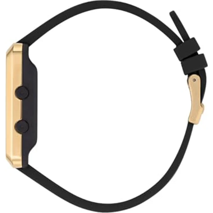 Adidas Originals Watch AOST25534, Digitaluhr mit Kalenderfunktion und Stoppuhr, Gold Gehäuse mit LCD Zifferblatt, schwarzes Silikonarmband, wasserdicht bis 3 Bars – Bild 3