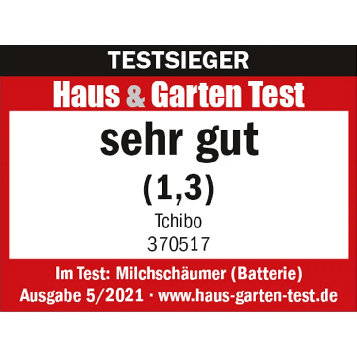 Tchibo elektrischer Hand-Milchaufschäumer, Spülmaschinengeeigneter Edelstahlquirl, inkl. Batterien, für Latte Macchiato, Cappuccino und Kakao, Schwarz – Bild 2