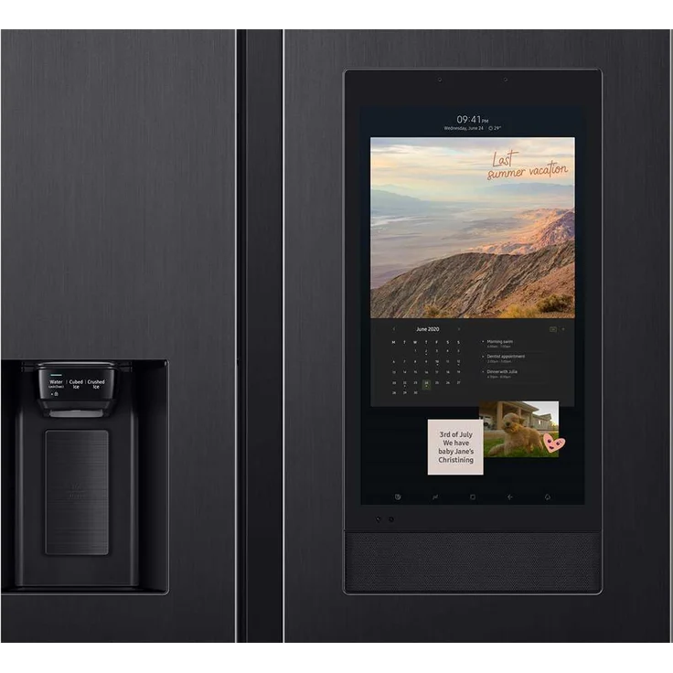 Samsung RS6HA8891B1/EG Side-by-Side-Kühlschrank, freistehend, schwarz, NoFrost, Wasser- und Eiswürfelspender, Festwasseranschluss, Smart Connect, Food Cam, Schnellgefrieren und -kühlen, Breite 91.2 cm – Bild 3