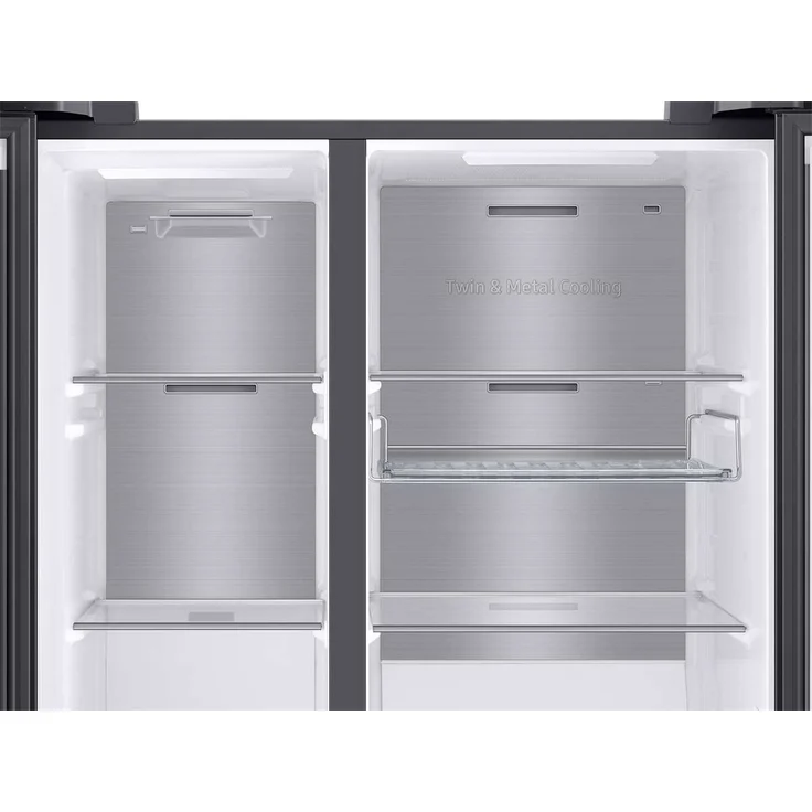 Samsung RS6HA8891B1/EG Side-by-Side-Kühlschrank, freistehend, schwarz, NoFrost, Wasser- und Eiswürfelspender, Festwasseranschluss, Smart Connect, Food Cam, Schnellgefrieren und -kühlen, Breite 91.2 cm – Bild 5