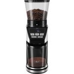 Melitta 1027-01 SST BK elektrische Kaffeemühle Calibra mit Kegelmahlwerk und LCD-Display, sowie integrierter Waage, 39 Mahlgradeinstellungen, Fassungsvermögen: 375 g, 160, schwarz-edelstahl
