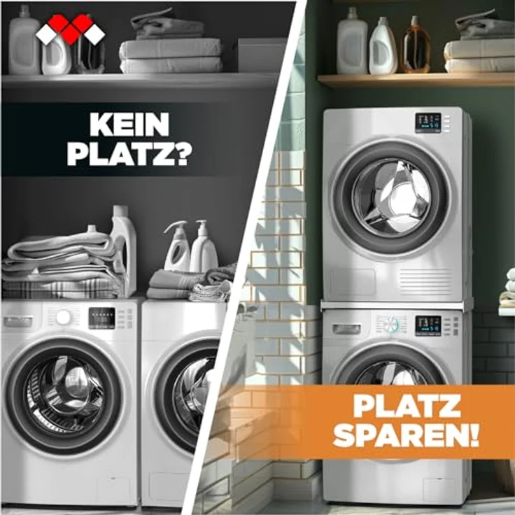 Meliconi Torre Slim L45, Universeller Zwischenbaurahmen für Waschmaschine und Trockner, platzsparendes Design – Bild 9