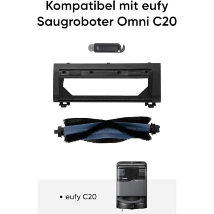 eufy Zubehörset für Saugroboter Omni C20, 2 Seitenbürsten, 2 waschbare Filter, 1 Rollbürste, 1 Bürstenschutz, 2 Wischpads – Bild 3