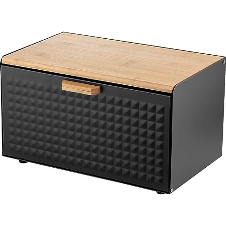 Florina 4C0062 Brotkasten, Steel, Schwarz