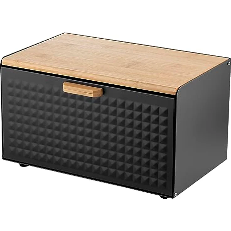 Florina 4C0062 Brotkasten, Steel, Schwarz – Bild 1